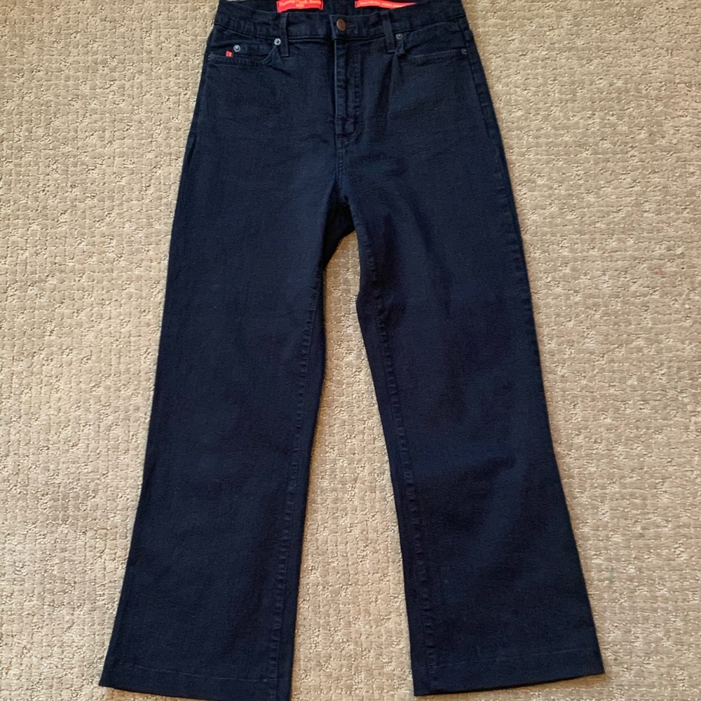 NYDJ black tummy tuck jeans flare leg size 8